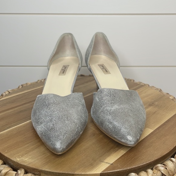 Paul Green Metallic Silver Gold D’Orsay Heels Pumps - Picture 5 of 6